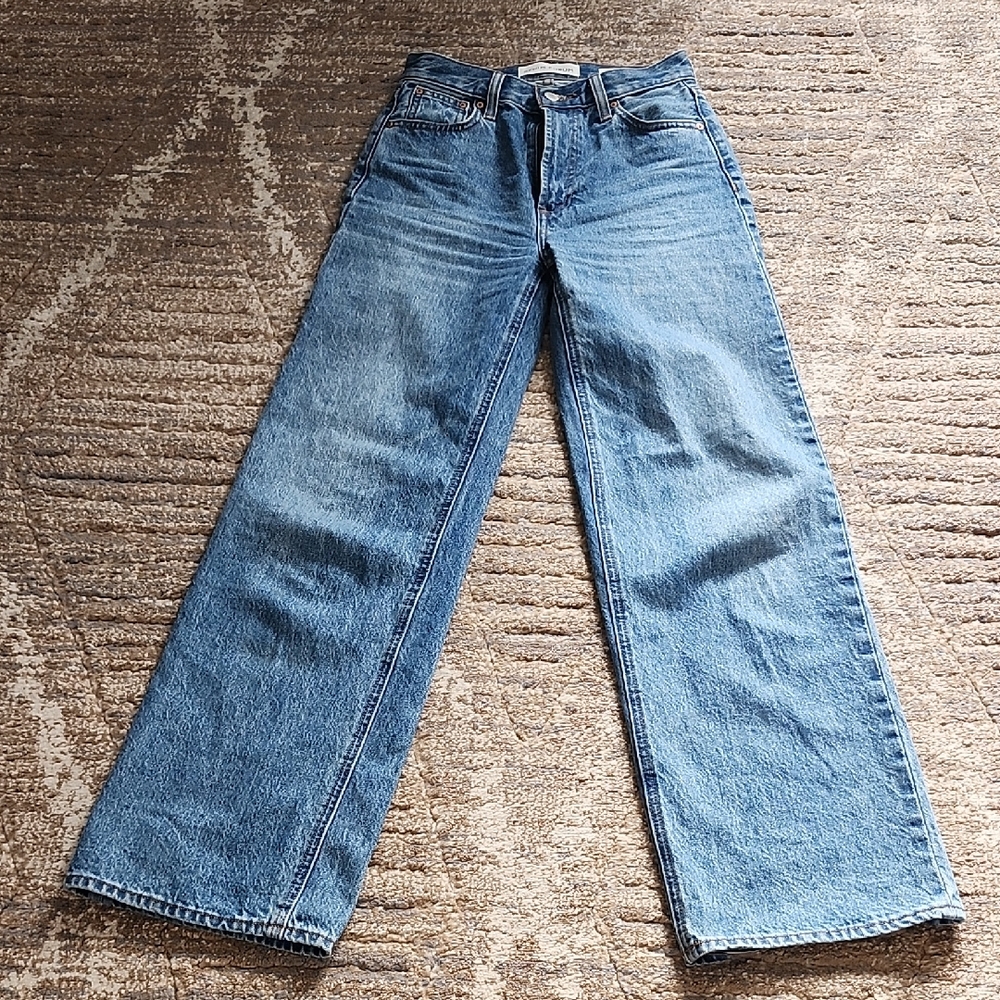 Denim Forum Farrah High Rise Wide Leg Jeans